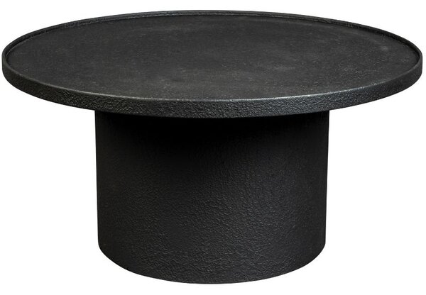 Fekete fém kerek dohányzóasztal DUTCHBONE WINSTON 70 cm