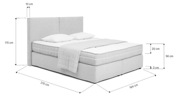 Kék boxspring ágy 160x200 cm Olia Bold – Bonami Selection