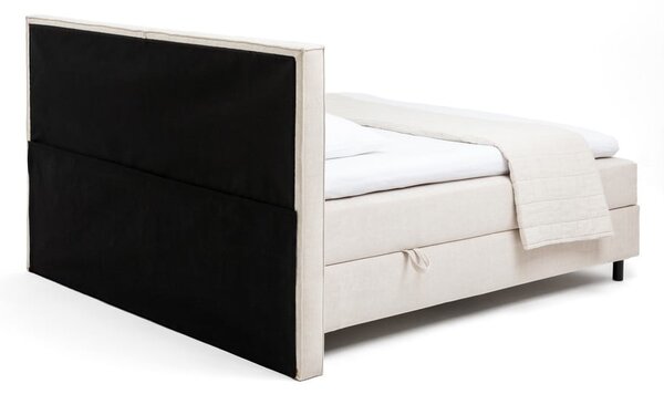 Bézs ágyneműtartós boxspring ágy 160x200 cm Elva Bold – Bonami Selection