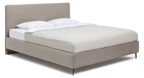 Kárpitozott franciaágy taupe színű matraccal/ráccsal 180x200 cm Noira Slim - Bonami Selection