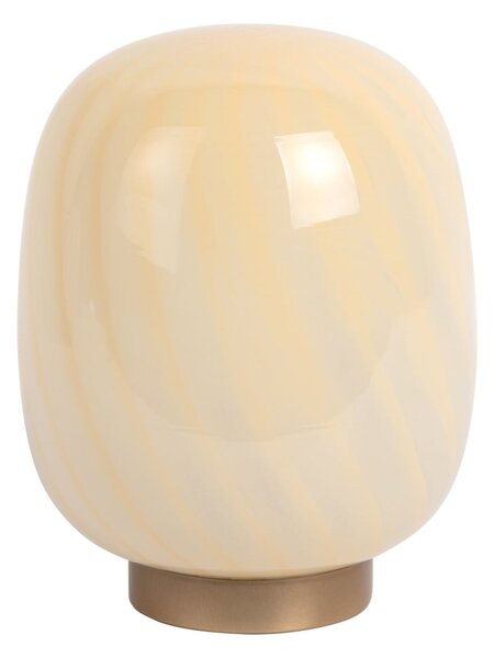 Világossárga asztali lámpa üveg búrával (magasság 20 cm) Summer Globe – Leitmotiv