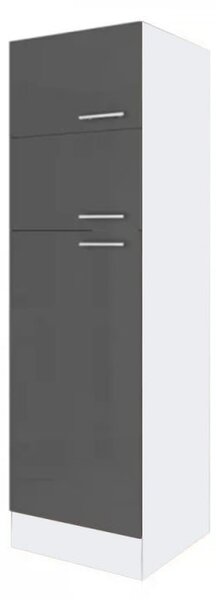 Yorki 60-as felülfagyasztós hűtős kamra szekrény fehér korpusz selyemfényű antracit fronttal