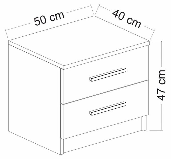 Éjjeliszekrény Bubose 3 (dió)