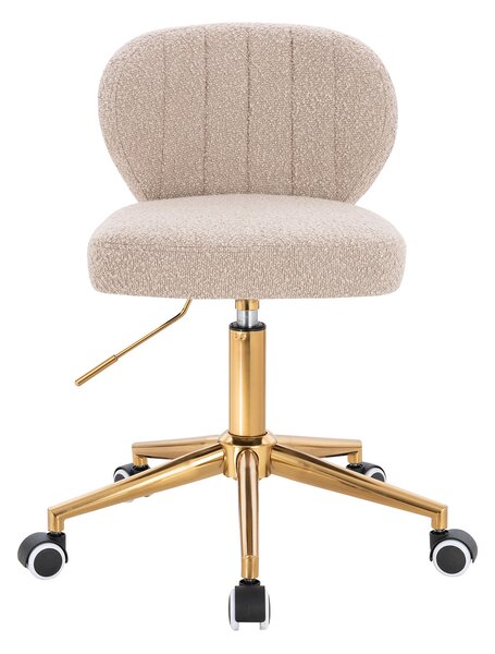 HR193K Latte modern boucle szék arany lábbal