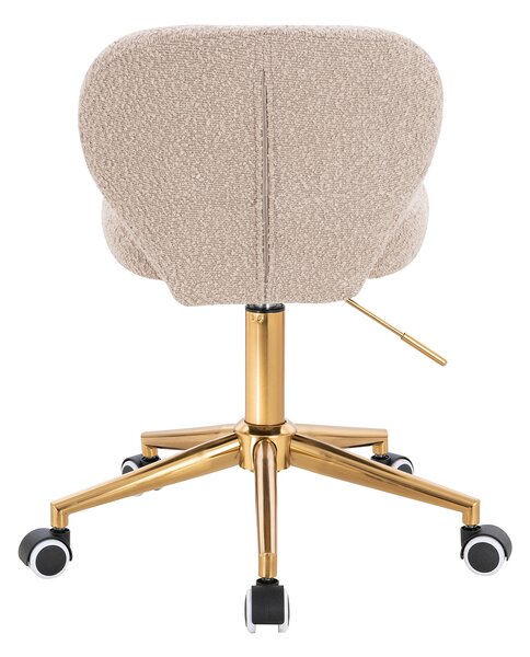 HR193K Latte modern boucle szék arany lábbal