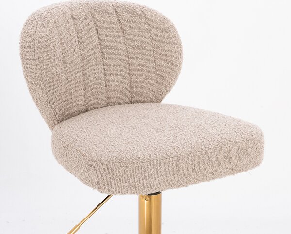 HR193K Latte modern boucle szék arany lábbal
