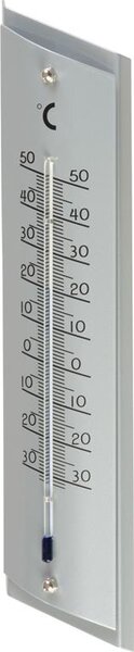 Hőmérő Strend Pro TM-181 Steel, kültéri, ablakra, 230x50x15 mm, alumínium