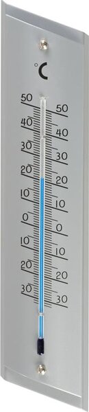 Hőmérő Strend Pro TM-181 Steel, kültéri, ablakra, 230x50x15 mm, alumínium