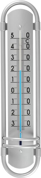 Hőmérő Strend Pro TM-180 Borderer, kültéri, ablakra, 380x88x35 mm, alumínium megjelenésű, műanyag