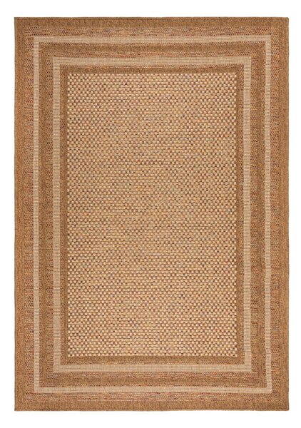 Natúr színű kültéri-beltéri szőnyeg 160x230 cm Layla Border – Flair Rugs