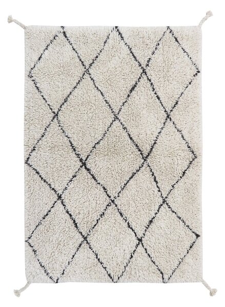 Krémszínű mosható kézi szövésű pamut szőnyeg 70x100 cm Mini Bereber – Lorena Canals