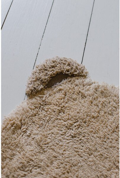 Bézs mosható kézi szövésű pamut gyerek szőnyeg 120x122 cm Bear – Lorena Canals