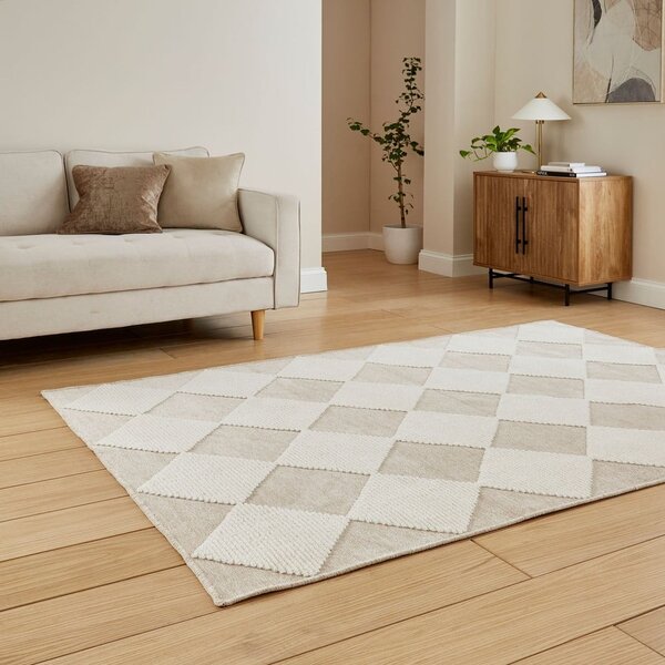Fehér-bézs mosható szőnyeg 160x230 cm Lyna Beige&White – Think Rugs