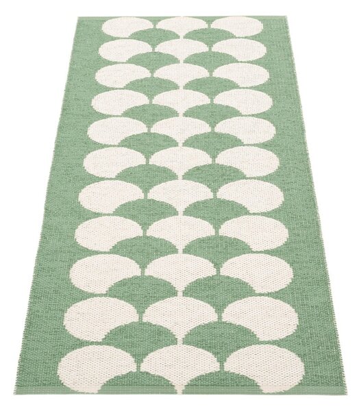 Zöld-krémszínű kültéri-beltéri futószőnyeg 70x150 cm Poppy Oregano – Pappelina