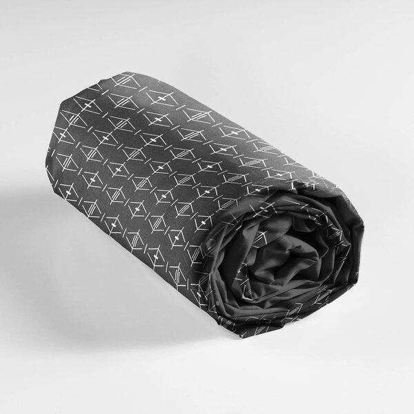 Sötétszürke gumis pamut lepedő 140x190 cm Aristide – douceur d'intérieur