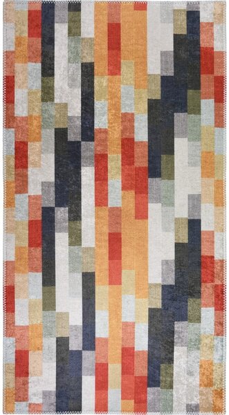 Narancssárga-szürke mosható futószőnyeg 80x200 cm Blocks of Fun – Vitaus