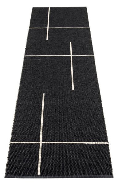 Fekete kültéri-beltéri futószőnyeg 70x270 cm Fred Black – Pappelina