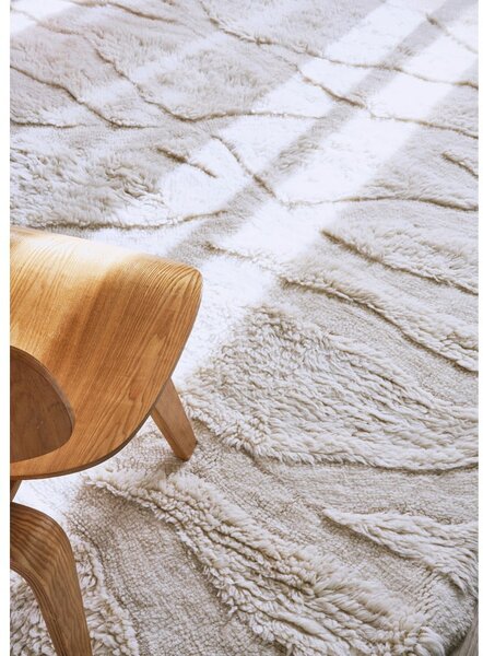 Fehér mosható kézi szövésű gyapjú szőnyeg 170x240 cm Enkang Ivory – Lorena Canals