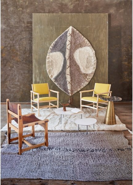 Fehér mosható kézi szövésű gyapjú szőnyeg 170x240 cm Enkang Ivory – Lorena Canals