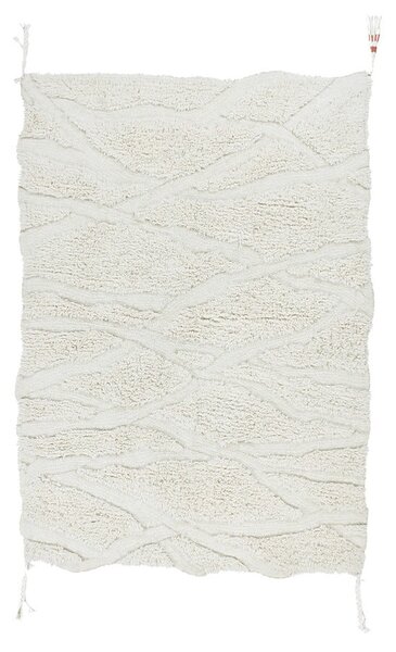 Fehér mosható kézi szövésű gyapjú szőnyeg 170x240 cm Enkang Ivory – Lorena Canals