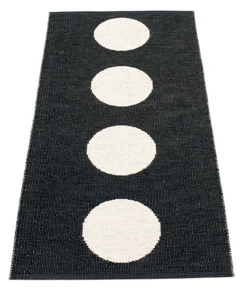 Fekete-fehér kültéri-beltéri futószőnyeg 70x150 cm Vera Black – Pappelina