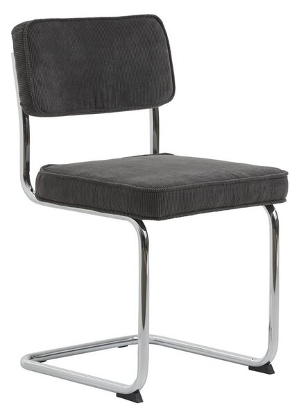 Szürke kordbársony étkezőszék Rupert – Unique Furniture
