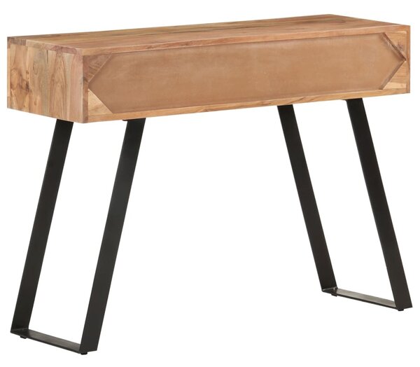 Természetes szélű tömör akácfa tálalóasztal 100 x 35 x 76 cm