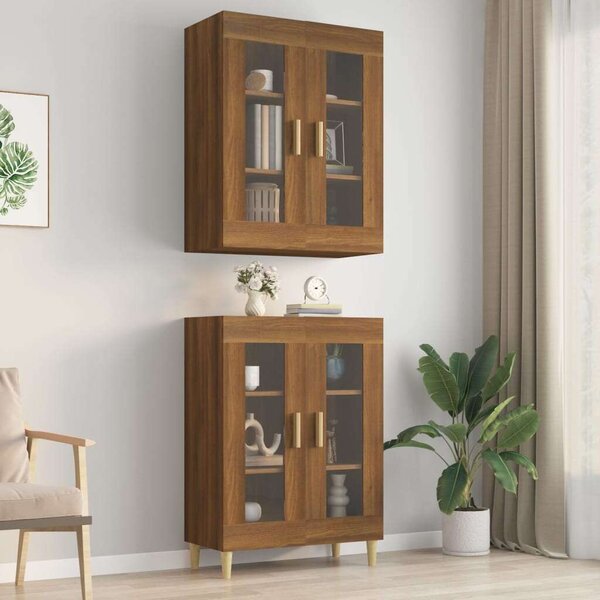 VidaXL barna tölgyszínű függő faliszekrény 69,5 x 34 x 90 cm
