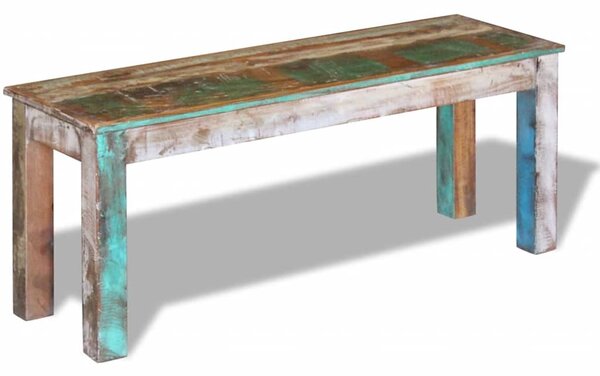 Tömör újrahasznosított fa pad 110 x 35 x 45 cm