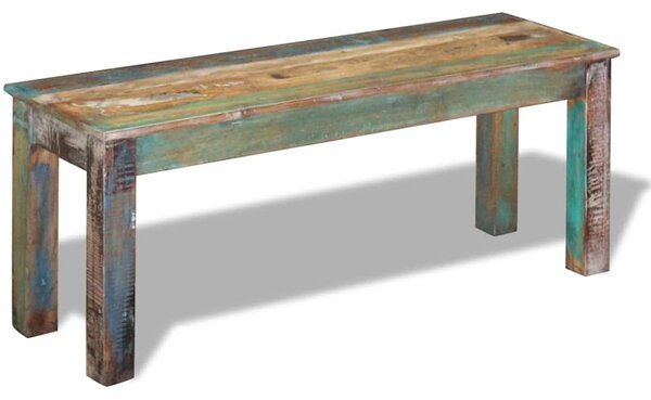 Tömör újrahasznosított fa pad 110 x 35 x 45 cm