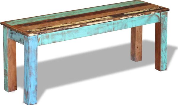 Tömör újrahasznosított fa pad 110 x 35 x 45 cm