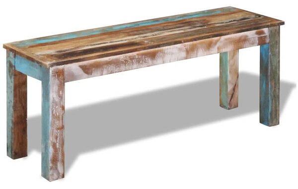 Tömör újrahasznosított fa pad 110 x 35 x 45 cm