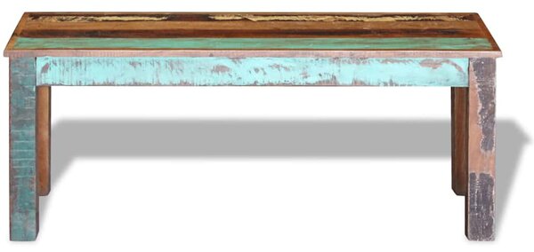 Tömör újrahasznosított fa pad 110 x 35 x 45 cm