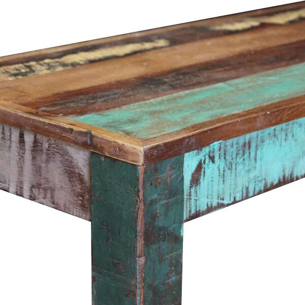Tömör újrahasznosított fa pad 110 x 35 x 45 cm