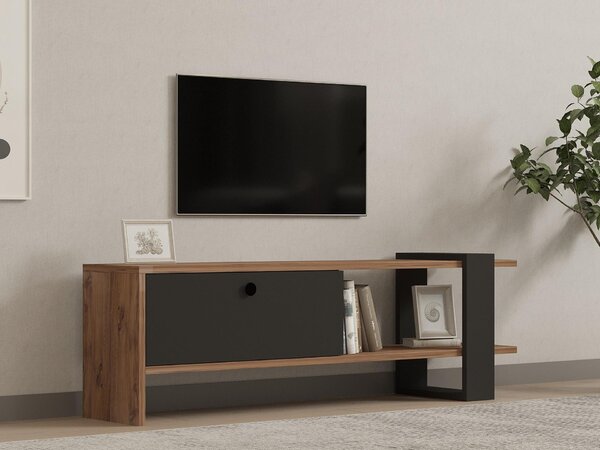 TV asztal/szekrény Dutudo (tölgy + antracit)