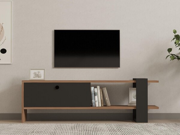 TV asztal/szekrény Dutudo (tölgy + antracit)