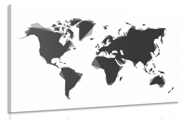 Kép absztrakt fekete fehér világ térkép