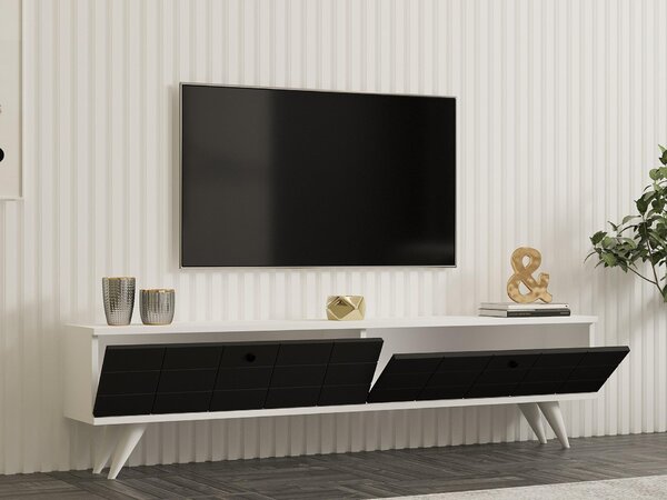 TV asztal/szekrény Butepe (antracit + fehér)