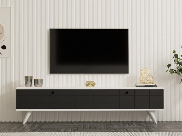 TV asztal/szekrény Butepe (antracit + fehér)