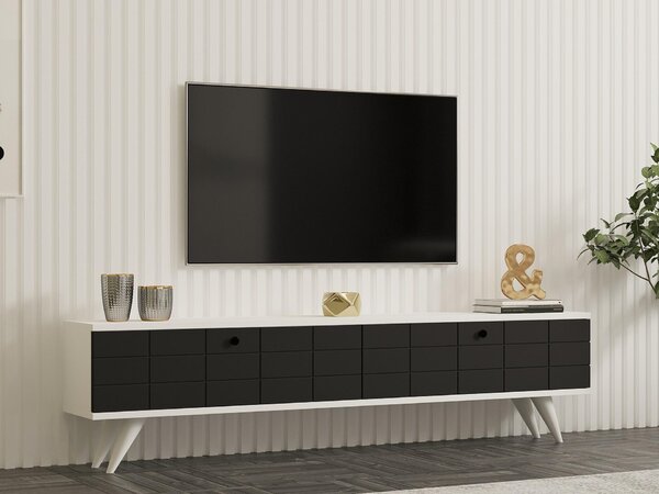 TV asztal/szekrény Butepe (antracit + fehér)