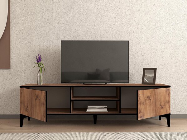 TV asztal/szekrény Sumapi (atlanti fenyő + fekete)
