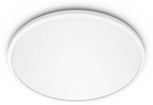 Philips LED SuperSlim 2 darabos szett, fehér, IP44, Ø 25 cm, 2700 K, dimmelhető, Fehér / opál, Dolgozószoba / Iroda, Műanyag, Modern