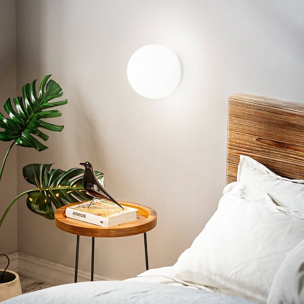IDEAL LUX Ideal Lux fali világítás Mapa Ø 15 cm, G9, fehér, üveg, gömb, dimmelhető, Fehér / opál, Nappali / Étkező, Üveg