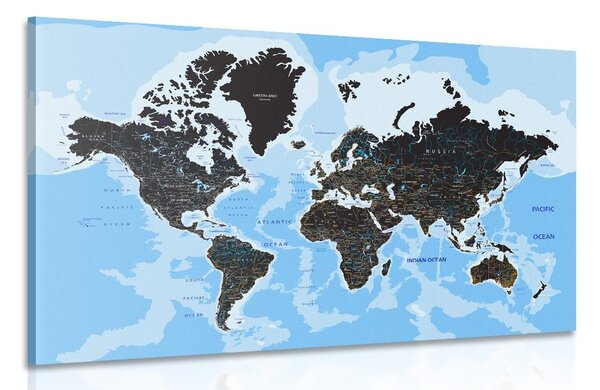 Kép modern világ térkép - 60x40