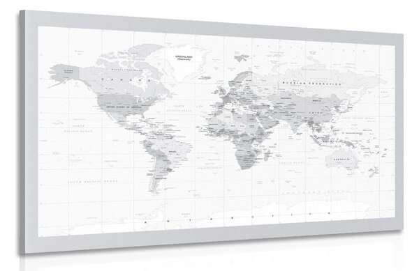 Kép hagyományos térkép fekete fehérben szürke szégéllyel