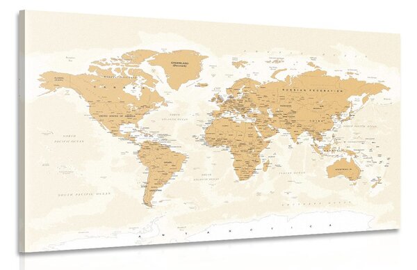 Kép világtérkép vintage kivitelben