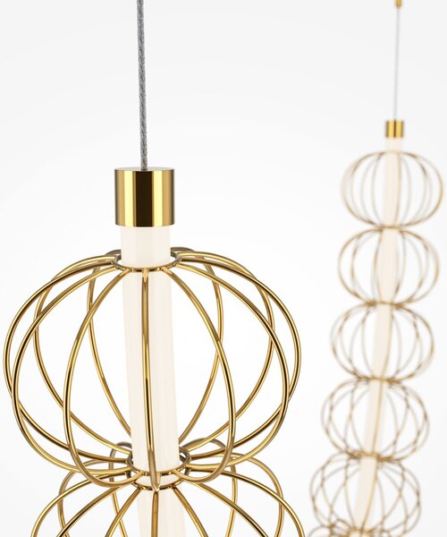 Maytoni modern függeszték golden cage fehér sárga mymod216pl-l55g3k