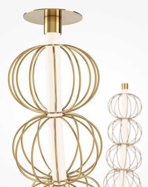 Maytoni modern függeszték golden cage fehér sárga mymod216pl-l42g3k