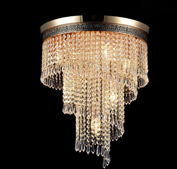 Maytoni glamour klasszikus kristály mennyezeti lámpa cascade arany mydia522-cl-07-g