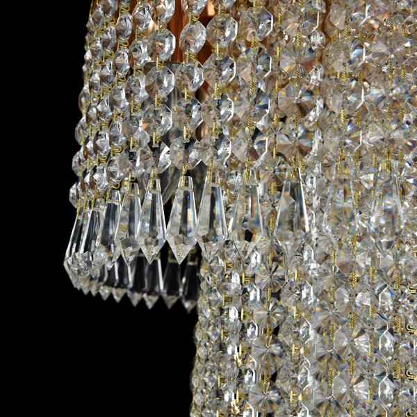 Maytoni glamour klasszikus kristály mennyezeti lámpa cascade antik arany mydia522-cl-12-g